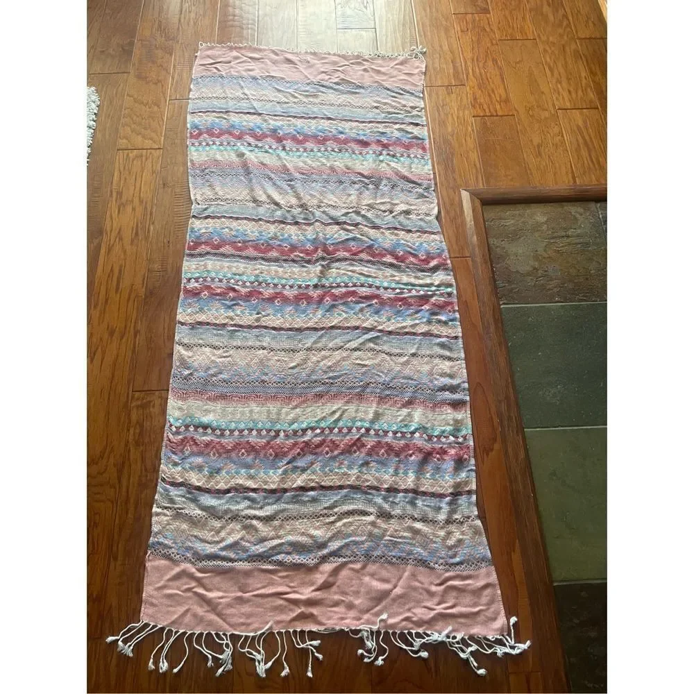 Southwestern Table Runner Aztec Geometric Design 62 X 26